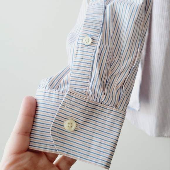 PINK casual men's stripped button down shirt‎ size XL - Picture 4 of 8